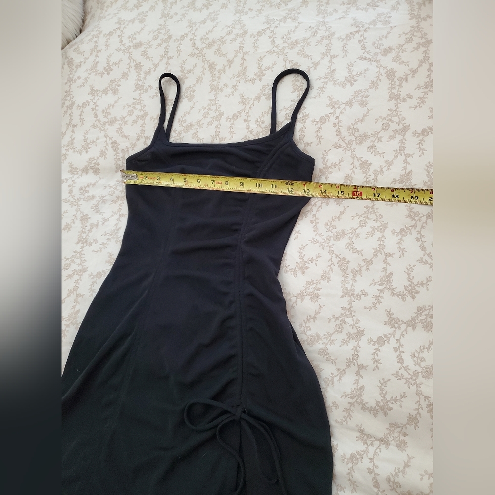 Y2k Lbd Drawstring Mini Dress S - Picture 5 of 7